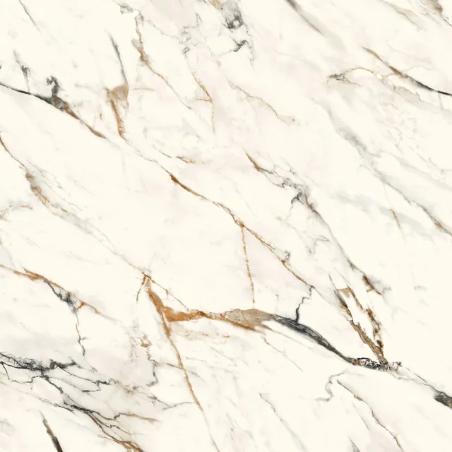 Calacatta, gold and black veins