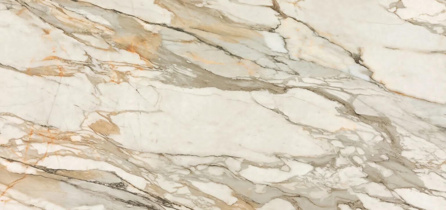 White, bold gold-brown veins